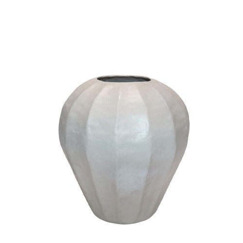 IVELLA ΒΑΖΟ 25x25x26 5cm ΑΛΟΥΜΙΝΙΟ OFF WHITE c539404