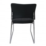 VENUS Καρέκλα Γραφείου Επισκέπτη Στοιβαζόμενη Μέταλλο Χρώμιο Pu Μαύρο c539413