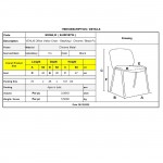 VENUS Καρέκλα Γραφείου Επισκέπτη Στοιβαζόμενη Μέταλλο Χρώμιο Pu Μαύρο c539413