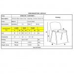 VENUS Καρέκλα Γραφείου Επισκέπτη Στοιβαζόμενη Μέταλλο Χρώμιο Pu Καφέ c539416