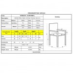 DENIM Πολυθρόνα Γραφείου Επισκέπτη Χρώμιο Pu Άσπρο SET 5τμχ c539417