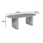 Τραπέζι Nembou pakoworld mdf σε oak απόχρωση 210x100x76εκ c539432