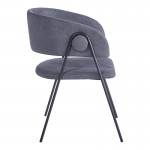 Πολυθρόνα Rachele I pakoworld ανθρακί ύφασμα-πόδι μαύρο μέταλλο 52x65x79εκ SET 4τμχ c539438
