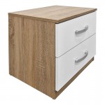 Σετ Κρεβατοκάμαρας Athos Sonoma Λευκό με Κρεβάτι 160x200εκ Σετ 4τεμ c539440
