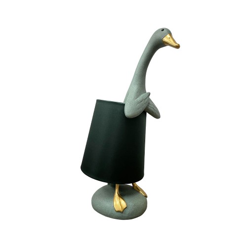 QUACK A ΦΩΤΙΣΤΙΚΟ ΕΠΙΤΡΑΠΕΖΙΟ 37x23x57 5cm POLYRESIN ΜΕΝΤΑ ΧΡΥΣΟ ΥΦΑΣΜΑ ΠΡΑΣΙΝΟ ΣΚΟΥΡΟ c539451