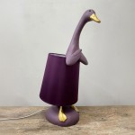 QUACK B ΦΩΤΙΣΤΙΚΟ ΕΠΙΤΡΑΠΕΖΙΟ 37x23x57 5cm POLYRESIN ΜΩΒ ΑΝΟΙΧΤΟ ΧΡΥΣΟ ΥΦΑΣΜΑ ΜΩΒ ΣΚΟΥΡΟ c539452