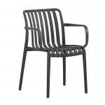 Moderna Πολυθρόνα Στοιβαζόμενη PP UV Protection Απόχρωση Ανθρακί c539459