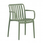 Moderna Πολυθρόνα Στοιβαζόμενη PP UV Protection Απόχρωση Πράσινο c539460