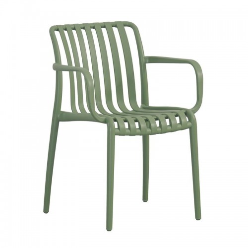 Moderna Πολυθρόνα Στοιβαζόμενη PP UV Protection Απόχρωση Πράσινο c539460