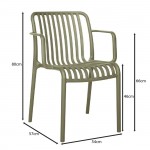 Moderna Πολυθρόνα Στοιβαζόμενη PP UV Protection Απόχρωση Πράσινο c539460