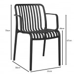 Moderna Πολυθρόνα Στοιβαζόμενη PP UV Protection Απόχρωση Μαύρο c539461