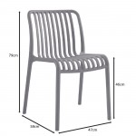 Moderna Καρέκλα Στοιβαζόμενη PP UV Protection Απόχρωση Ανθρακί c539462