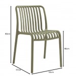 Moderna Καρέκλα Στοιβαζόμενη PP UV Protection Απόχρωση Πράσινο c539463