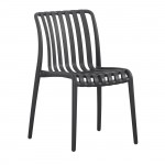 Moderna Καρέκλα Στοιβαζόμενη PP UV Protection Απόχρωση Μαύρο c539464