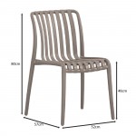 Moderna Καρέκλα Στοιβαζόμενη PP UV Protection Απόχρωση Mocha c539465