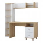 Σύνθεση γραφείου Kontor pakoworld sonoma-λευκό 160x50x162εκ c539472