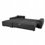 ΚΑΝΑΠΕΣ ΚΡΕΒΑΤΙ ΑΡΙΣΤΕΡΗ ΓΩΝΙΑ COMFYRA HM3336 01L ΓΚΡΙ ΥΦΑΣΜΑ 270x181x75Υεκ c539480