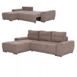 ΚΑΝΑΠΕΣ ΚΡΕΒΑΤΙ ΑΡΙΣΤΕΡΗ ΓΩΝΙΑ COMFYRA HM3336 03L ΜΠΕΖ ΥΦΑΣΜΑ 268x180x83Υεκ c539481