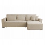 ΚΑΝΑΠΕΣ ΚΡΕΒΑΤΙ ΑΝΑΣΤΡΕΨΙΜH ΓΩΝΙΑ CORNERA HM3335 03 ΜΠΕΖ ΥΦΑΣΜΑ 269x155x89Yεκ c539482