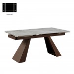 BRUNO ΤΡΑΠΕΖΙ ΕΠΕΚΤΕΙΝΟΜΕΝΟ-Η ΓΚΡΙ LATTE 160x90x75cm c539490