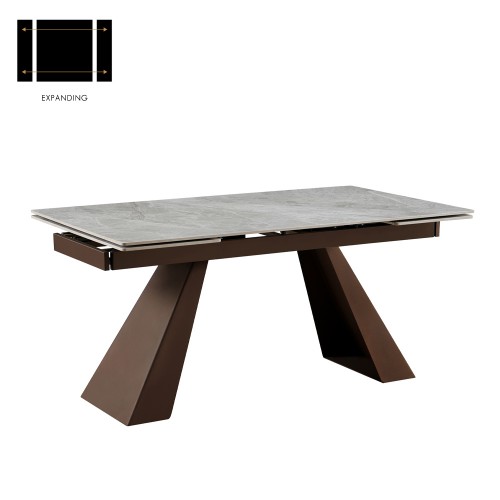 BRUNO ΤΡΑΠΕΖΙ ΕΠΕΚΤΕΙΝΟΜΕΝΟ-Η ΓΚΡΙ LATTE 160x90x75cm c539490