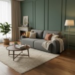 Kαναπές-κρεβάτι τριθέσιος Hungie pakoworld υφασμα γκρι 250x92x89εκ c539511