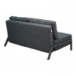 Καναπές 2θέσιος-κρεβάτι Fancy pakoworld ύφασμα σε ανθρακί απόχρωση με μαύρο πόδι 150x92x77εκ c539517