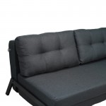 Καναπές 2θέσιος-κρεβάτι Fancy pakoworld ύφασμα σε ανθρακί απόχρωση με μαύρο πόδι 150x92x77εκ c539517