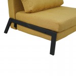 Πολυθρόνα-κρεβάτι Fancy pakoworld ύφασμα σε κίτρινη απόχρωση με μαύρο πόδι 95x98x70εκ c539521