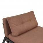 Πολυθρόνα-κρεβάτι Fancy pakoworld ύφασμα σε απόχρωση καφέ με μαύρο πόδι 95x98x70εκ c539524