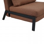 Πολυθρόνα-κρεβάτι Fancy pakoworld ύφασμα σε απόχρωση καφέ με μαύρο πόδι 95x98x70εκ c539524