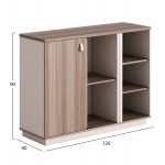 ΝΤΟΥΛΑΠΙ ΒΙΒΛΙΟΘΗΚΗ ΣΕΙΡΑ SUPERON HM2142 ΜΕΛΑΜΙΝΗ ΜΠΕΖ ΦΥΣΙΚΟ 120x40x90Υεκ c539528