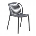 POCO Καρέκλα Κήπου-Βεράντας Στοιβαζόμενη PP-UV Απόχρωση Ανθρακί c539615