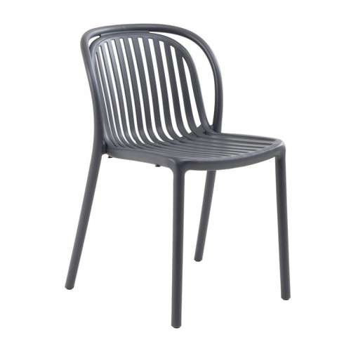 POCO Καρέκλα Κήπου-Βεράντας Στοιβαζόμενη PP-UV Απόχρωση Ανθρακί c539615