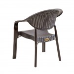 Bibo Pro Πολυθρόνα Κήπου Βεράντας Στοιβαζόμενη PP UV Rattan Look Καφέ c539689