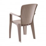 Lato Πολυθρόνα Κήπου-Βεράντας Στοιβαζόμενη Rattan Look PP UV Απόχρωση Cappuccino c539694