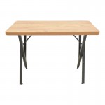 Τραπέζι Vertex pakoworld oak με μαύρα μεταλλικά πόδια 110x70x72εκ c539711