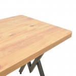 Τραπέζι Vertex pakoworld oak με μαύρα μεταλλικά πόδια 110x70x72εκ c539711