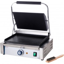 Ηλεκτρική τοστιέρα Grill PANINI 34x23cm Ραβδωτή Πάνω Λεία Κάτω 2200W HENDI c539731