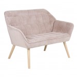 ALMA Καναπές 2θ - Σαλονιού - Καθιστικού Φυσικό Ύφασμα Velure Ανοιχτό Καφέ K D c539747