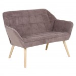 ALMA Καναπές 2θ - Σαλονιού - Καθιστικού Φυσικό Ύφασμα Velure Καφέ K D c539749