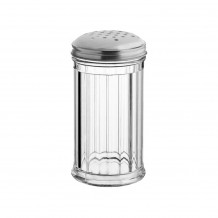 Αχνορίχτηs Αλατοπιπεριέρα γυάλινη 330ml φ7 5xΥ14 3cm με INOX καπάκι c539808