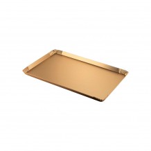 Δίσκος Αλουμινίου 30x18cm σερβιρίσματος Amuse Bouche σε χρυσαφί φινίρισμα OTTINETTI Italy c539811