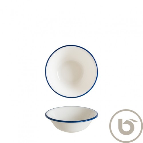 Μπωλ πορσελάνης 16cm 400cc με μπλε ρίγα Linea Blue BONNA Σετ 12 c539834