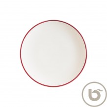 Πιάτο Ρηχό πορσελάνης coupe 27cm με κόκκινη ρίγα Linea Burgundy BONNA Σετ 12 c539847