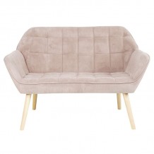 Alio Καναπές 2θ Σαλονιού Καθιστικού Φυσικό Ύφασμα Velure Ανοιχτό Καφέ K D c539859