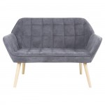 Alio Καναπές 2θ Σαλονιού Καθιστικού Φυσικό Ύφασμα Velure Γκρι K D c539860