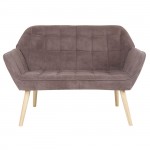 Alio Καναπές 2θ Σαλονιού Καθιστικού Φυσικό Ύφασμα Velure Καφέ K D c539861