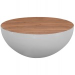 ΔΙΑΚΟΣΜΗΤΙΚΟ ΤΡΑΠΕΖΙ ΣΑΛΟΝΙΟΥ BOWL Φ91x38 5Yεκ ΛΕΥΚΟ ΜΕ ΞΥΛΟ ΑΚΑΚΙΑΣ HM8717 23 Β ΔΙΑΛΟΓΗΣ c539862