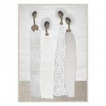 TRINITY ΠΙΝΑΚΑΣ ΔΙΑΚΟΣΜΗΣΗΣ 82 6x4 3x122 6cm ΚΑΜΒΑΣ OFF WHITE STONE GREY ΞΥΛΟ ΚΑΦΕ ΑΝΟΙΧΤΟ c539875